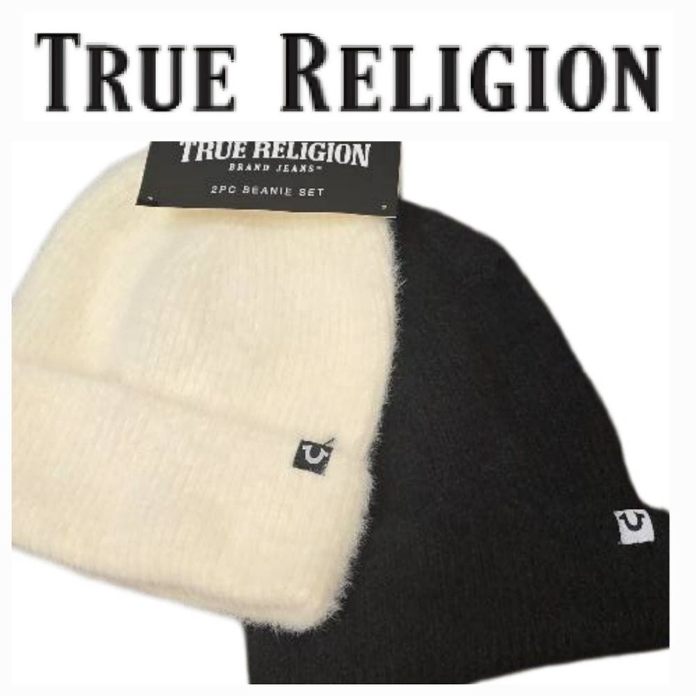 True Religion 2-PK Cuffed Knit Beanie Hats